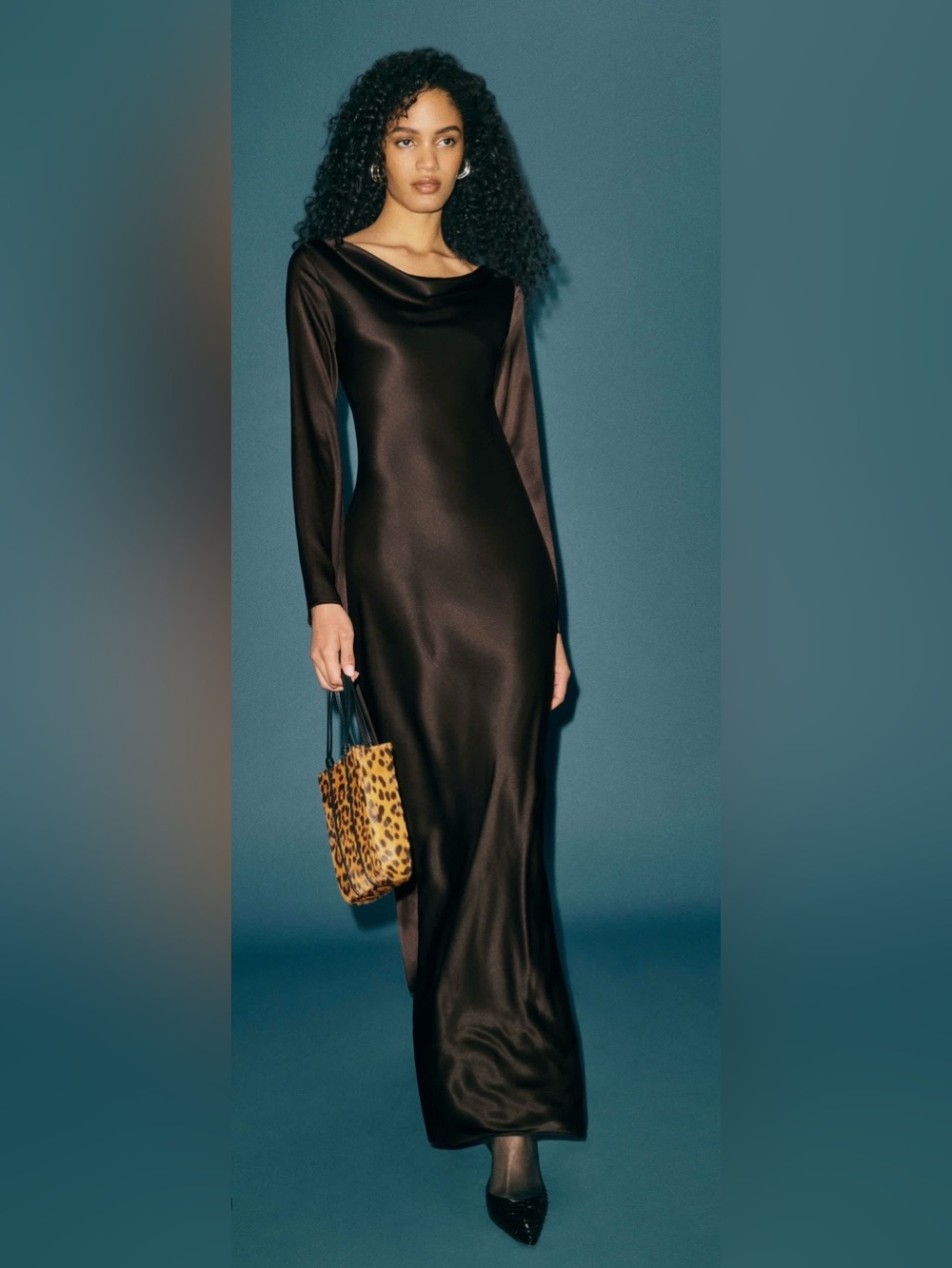 Reformation - Ciana Satin in Mole
